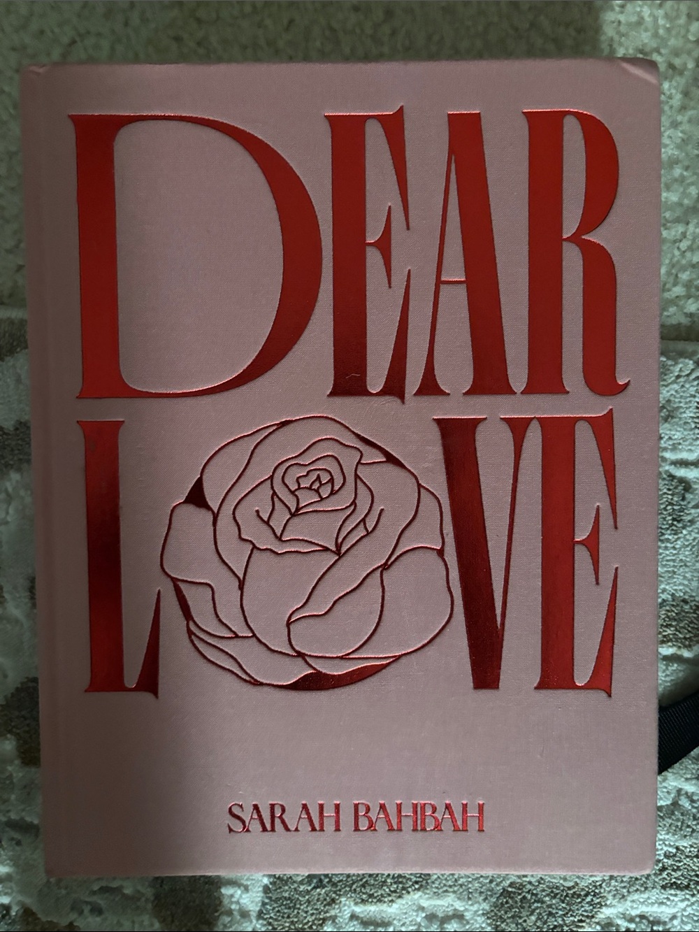 Dear Love Hardcover Book - Pink with Red Foil
